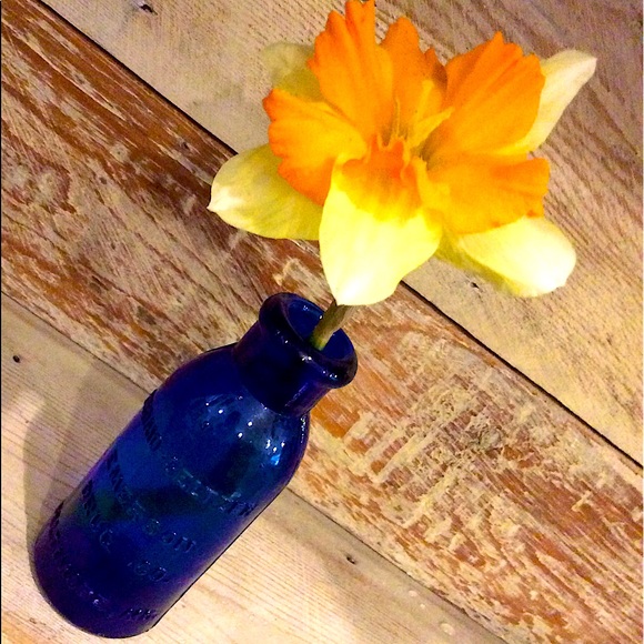 Antique Cobalt Blue Apothecary Bottle - Picture 2 of 5